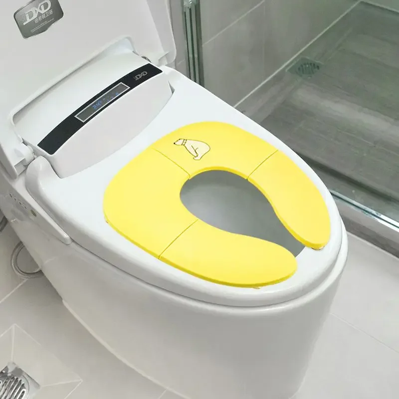 Travel On A Toilet Seat Non-Slip Suction Cups  Folding Travel Potty Seat Portable For Fits Round Oval Toilets Tourist Carry-On 5