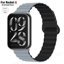 Sport Silicone Magnetic Loop Wristband Bracelet for Mi band 8 pro (7.Yao with black)