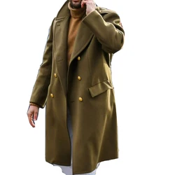 Men's Clothing Woolen Coat Men Commuting Comfortable Business Work Wear Fashionable Slim Cashmere Coat Man Casual Male Winter