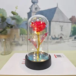 LED Rose Night Light - Realistic & Eternal Flower Party Decoration (Red Warm light)