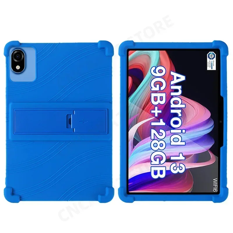 Shockproof Soft Silicone Tablet Case with Rear Kickstand - 10.1 Inch Drop-Resistant Cover