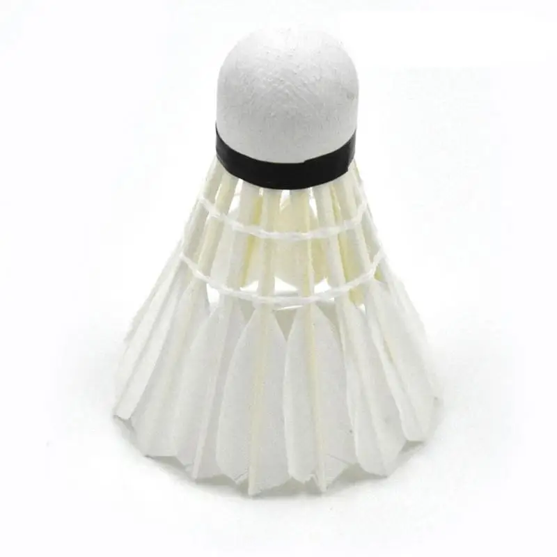 12Pcs/lot Badminton Natural Duck Feather Balls Training Badminton White Feather Shuttlecock For Sports Practice Equipment