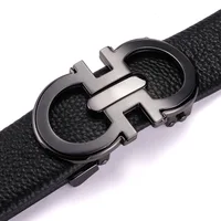 New Hot Men's Belt Genuine Leather Top Layer Cowhide Simple Business Casual Versatile Automatic Buckle Pants Belt
