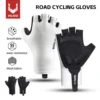Men's and women's summer bicycle gloves, 1 pair - breathable, elastic, thick palm pad, non slip, knitted fabric, hand washable 1