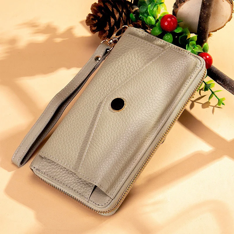 

Leather Wallet Newsbirds Of Women Female Clutch Bag mobile phone collection bag female ladies long purse genuine leather
