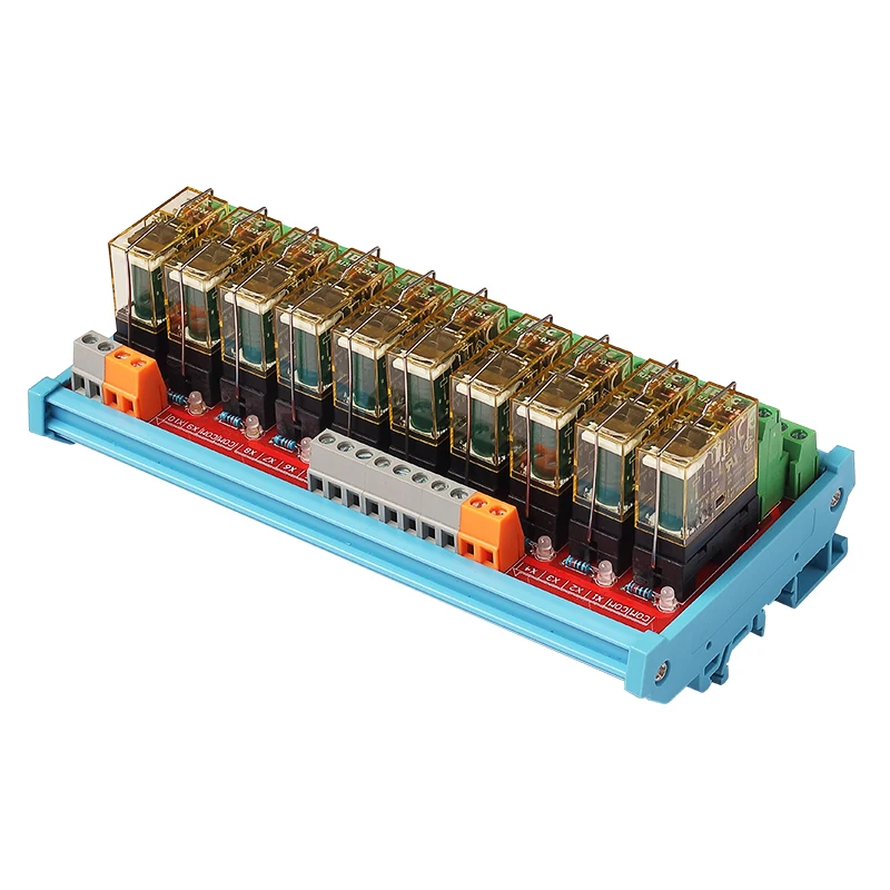 

10 Channels 2NO 2NC Dual Group Relay Module 8A 12V/24V Electromagnetic Relays Relays for DC Small Motor Cylinder