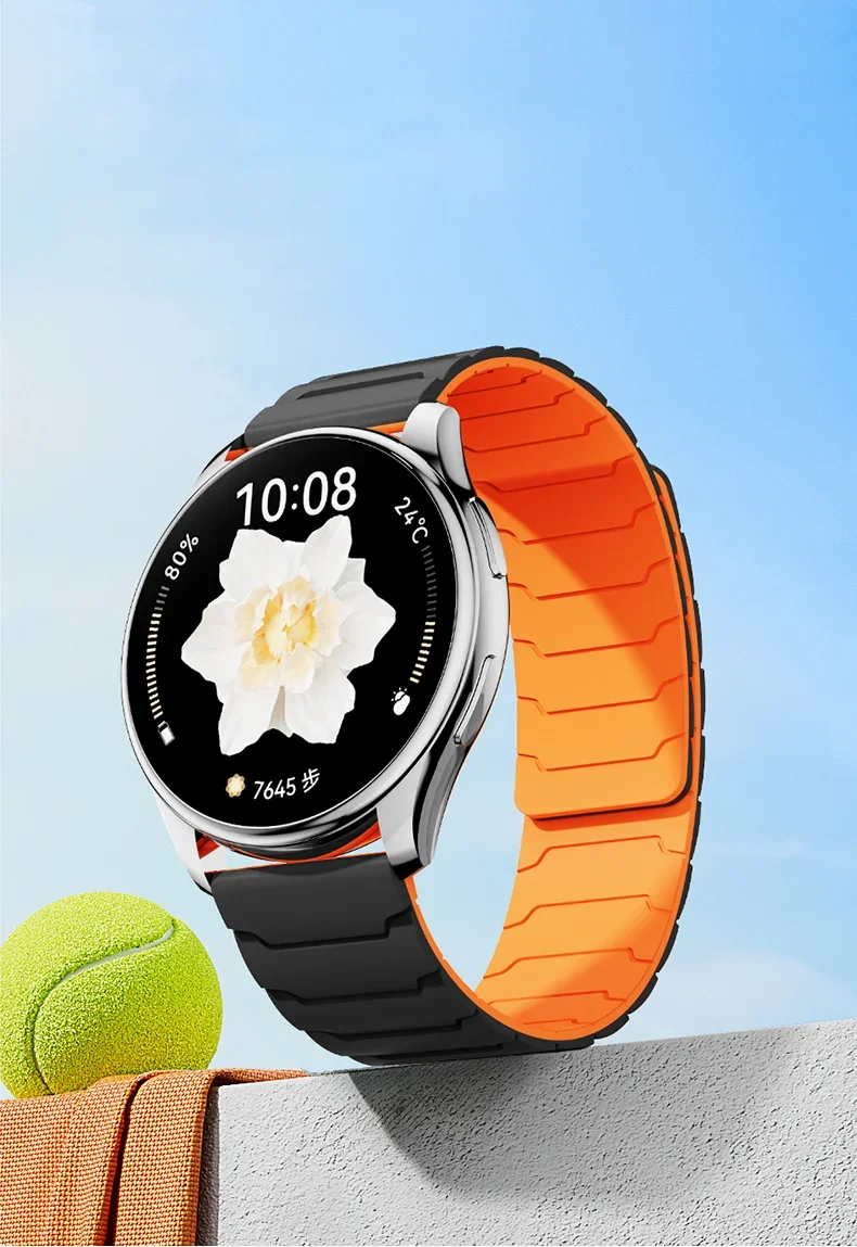 Magnetic Silicone Loop Strap - 22mm & 20mm Versatile Watch Band