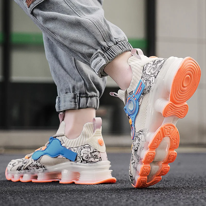 All-match Men's Blade Running Shoes Breathable Sneakers Jogging Shoes Antiskid Damping Sports Shoes MaleTraining Casual Sneakers