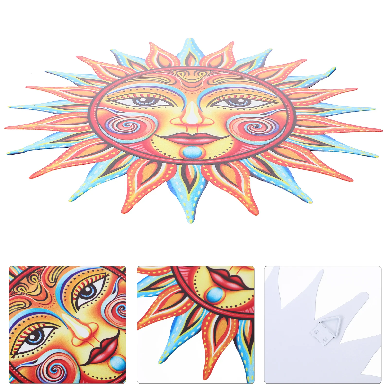 

Iron Sun Wall Hanging Decor Decors Bathroom Decorations Sculpture Metal Garden Pendant