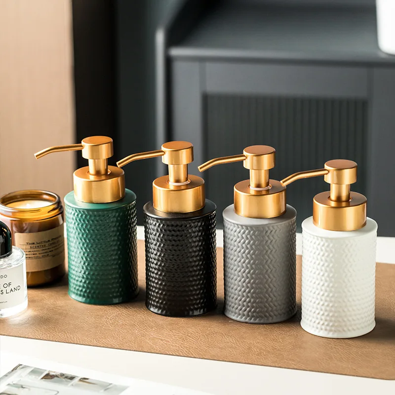 

Ceramic dispensing bottle, hand soap, shower gel, shampoo, press bottle, mousse foaming bottle dispenser shampoo dispenser