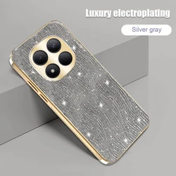 Luxurious Electroplated Water Ripple Phone Case - Stylish PC Cover with Bumper Protection - Redmi note 15 Pro 4G (GRAY)