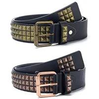 Fashion New Square Bead Rivet Belt Metal Pyramid Belt Men and Women Punk Hardware Jeans Belt Y2K Belt Designer Belt Women's Belt 4