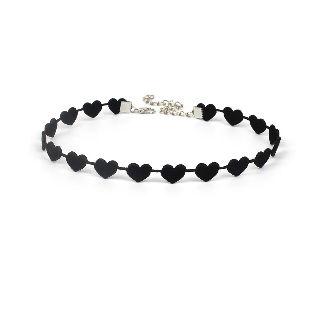 New Fashion Gothic Geometric Black Heart Chokers Collar Chockers Short ...