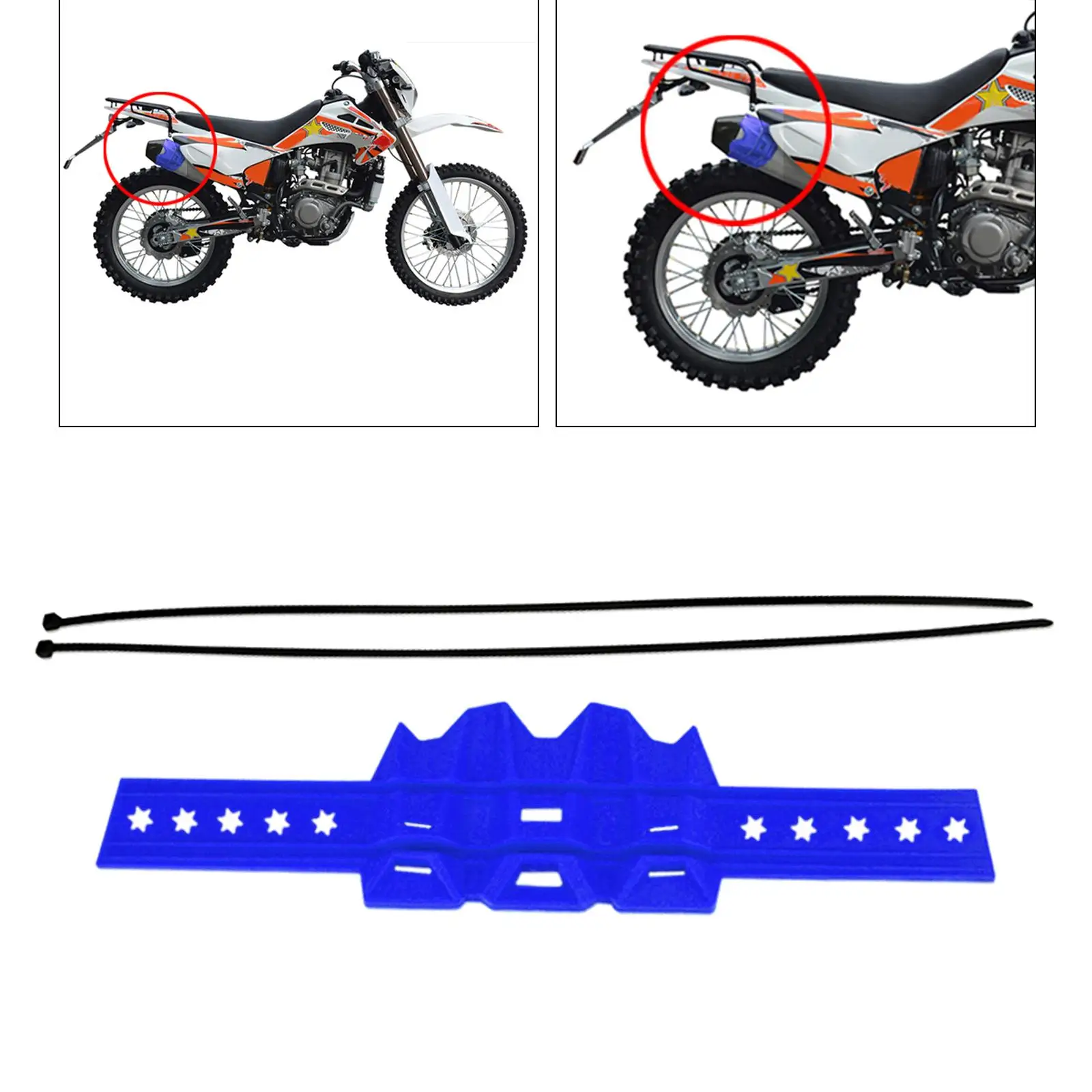 Exhaust Muffler Tailpipe Cover Guard Protector Universal for 2-stroke 4-stroke Motorcycle Dirt Bike Motorcross