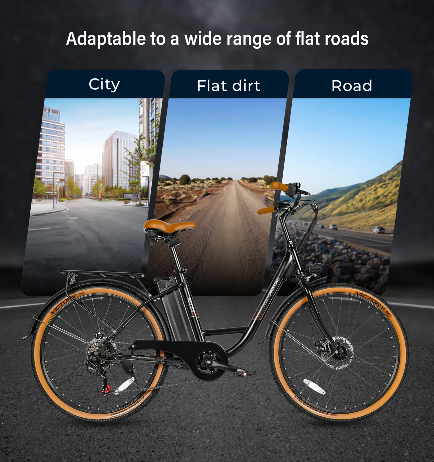 City Style TDE10Z 7 Speed Smart Controller Electric Bike 250W 36V 10.4ah Removable Battery Adult City Commuter Electric Bicycle