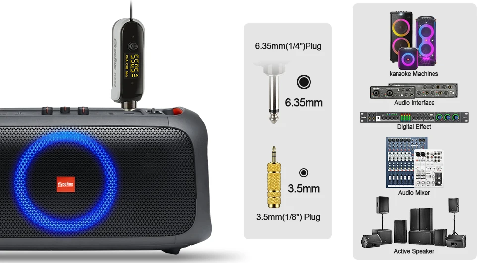 com eco agudos baixo karaoke uhf duplo