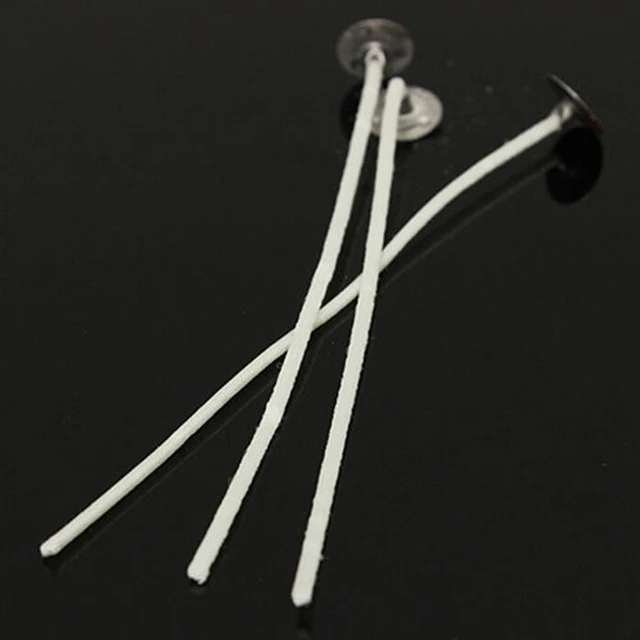 30pcs Candle Wicks Cotton Core Smokeless Wax Pure Cotton Core Pre Waxed W/ Sustainers For Candle Making DIY 30x10cm 6
