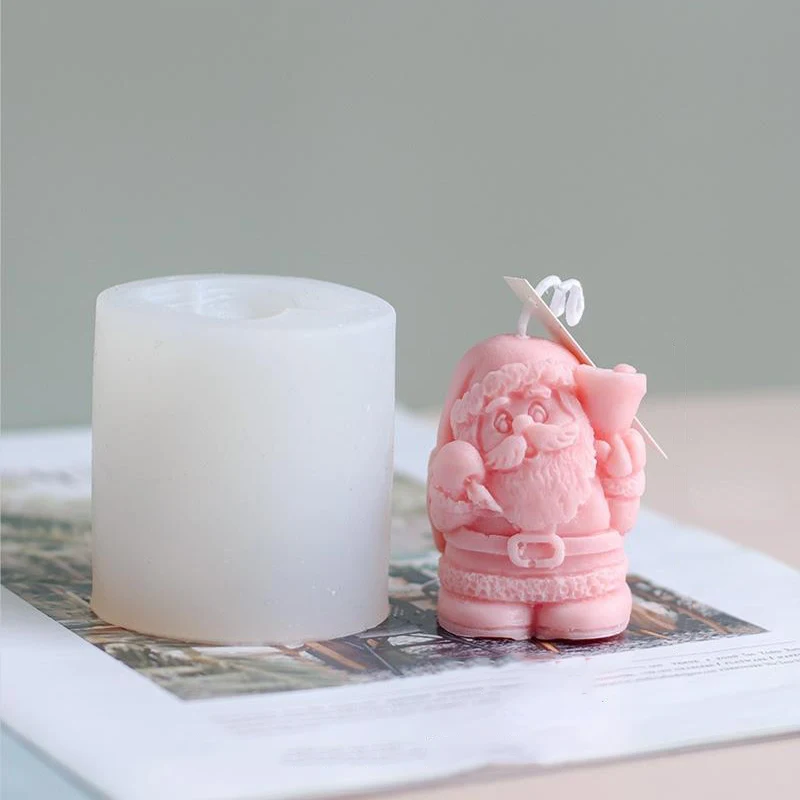 Description Picture 2 of item3D Santa Silicone Candle Mold Diy Christmas Gift Making Tools Handmade Aromatherapy Plaster Artifact Resin Soap Kit Home Decor
