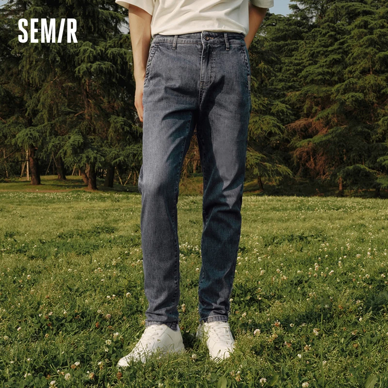 Semir Jeans Men Autumn Fashion Retro Skinny Long Pants Classic Versatile Commuter Trousers 3