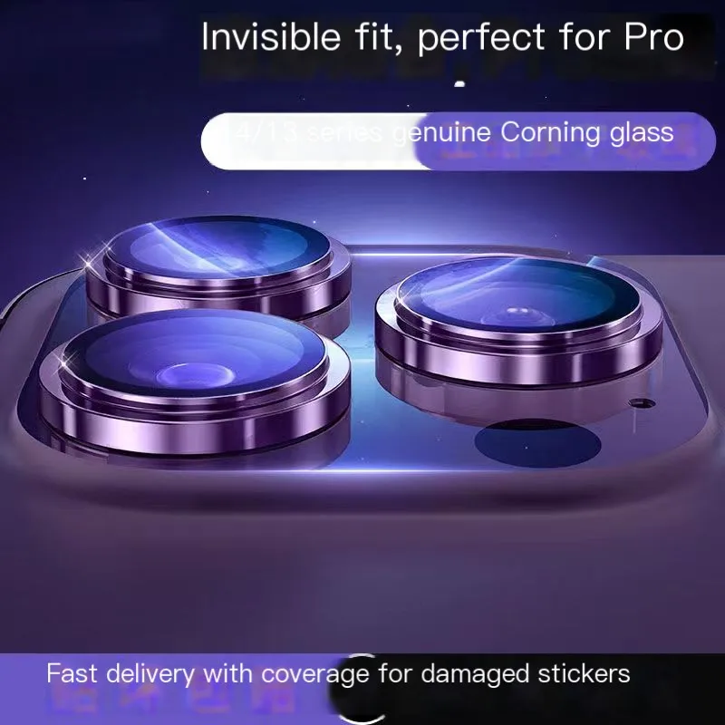 Premium Metal Camera Lens Protector with Tempered Glass and Protective Film