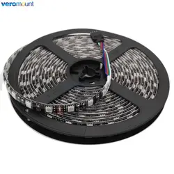 5m DC 12V 5V 5050 RGB LED Strip Black PCB Board 5050 SMD 60LEDs/m 300 LEDs IP20 IP65 Warterproof Flexible Light for Car TV Motor