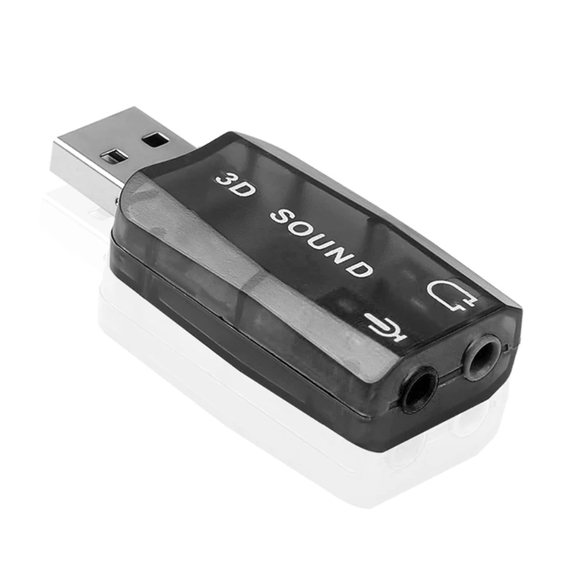 

Mini External Usb to 3.5mm Mic Headphone Jack Stereo Headset 3D Sound Card Audio Adapter for Speaker Karaoke P9JB
