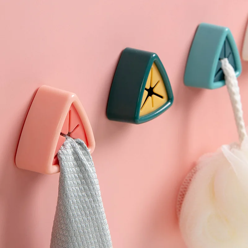 1pc towel rack without punching, storage hook, cloth stopper, hanging rack, dishwashing clip, hand holder,