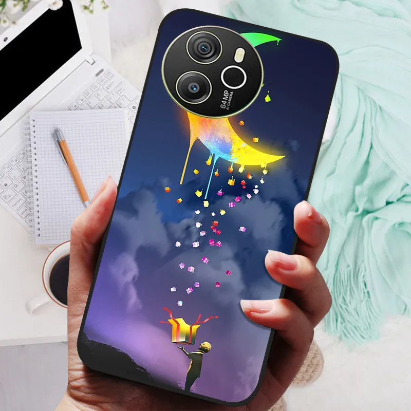 Blackview SHARK 8 Silicone Soft Back Case - Black Lion Wolf Design