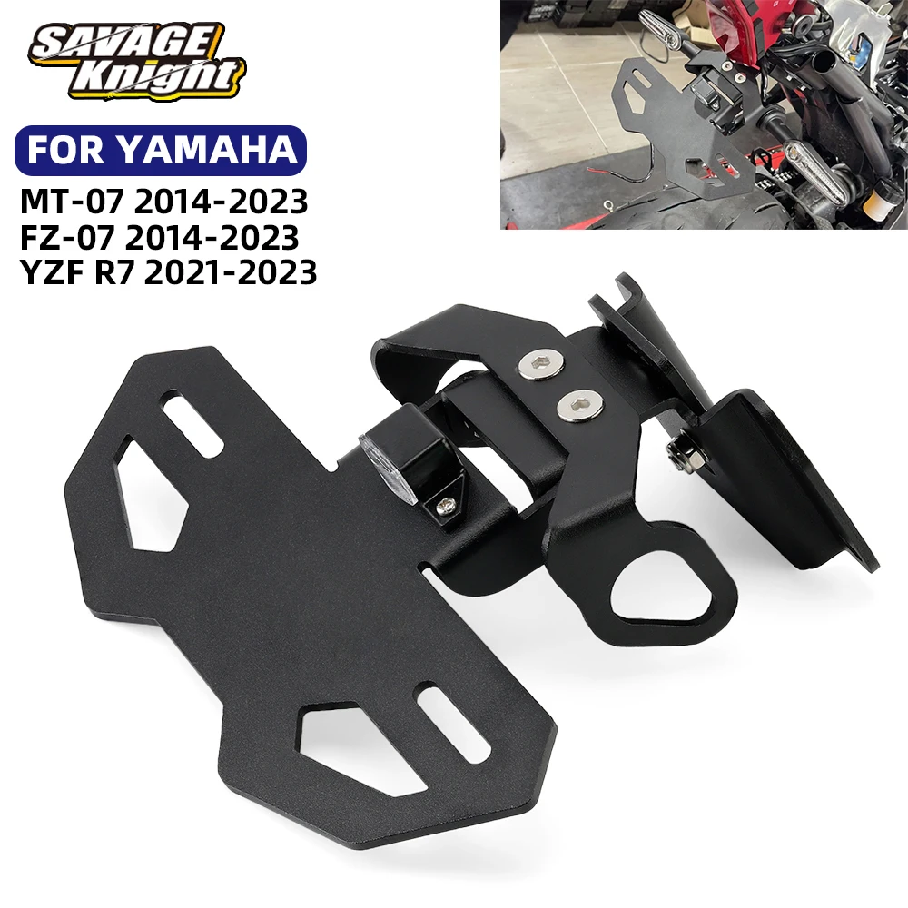Mt-07 Led Light Tail Tidy Porta Targa Per Yamaha Mt07 Fz07 Yzf R7 Accessori Targa Posteriore Moto Regolabile