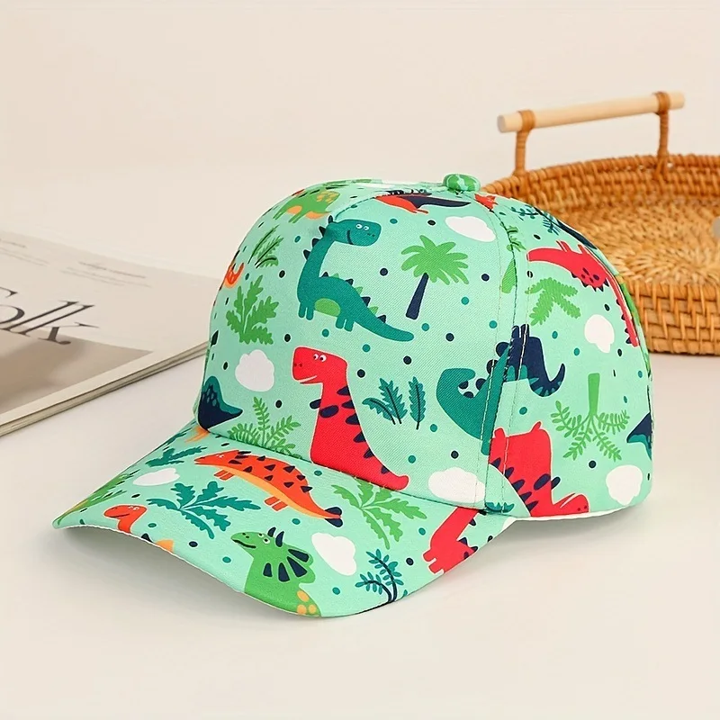 Cute Dinosaur Baby Baseball Cap Cartoon Animal Sun Hat for Boys Girls Spring Summer Soft Cotton Kids Peaked Hats
