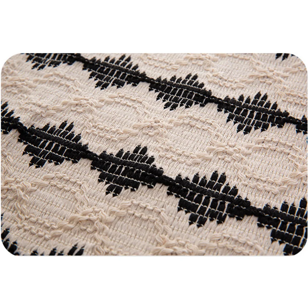 Neue Stoff D Baumwolle Lepra Weben Geschirr Matte Quaste Isolierung Matte Dekorative Dual Farbe Gespleißt Western_voghion.com