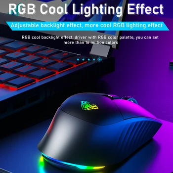 AULA SC520 RGB Dual mode 2 4G Wirelees Type C Wired Gaming mouse 10000 DPI