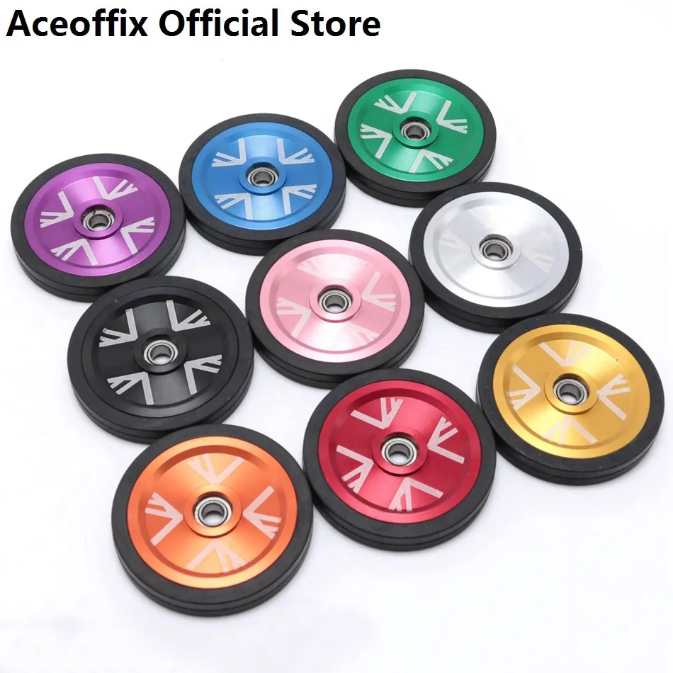 Aceoffix 1 pair easy wheels British flag style for Brompton