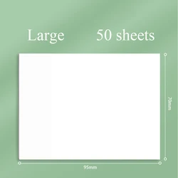 Transparent Sticky Note Pads - 50 Sheets for Journaling and Office Stationery Supplies (Large)