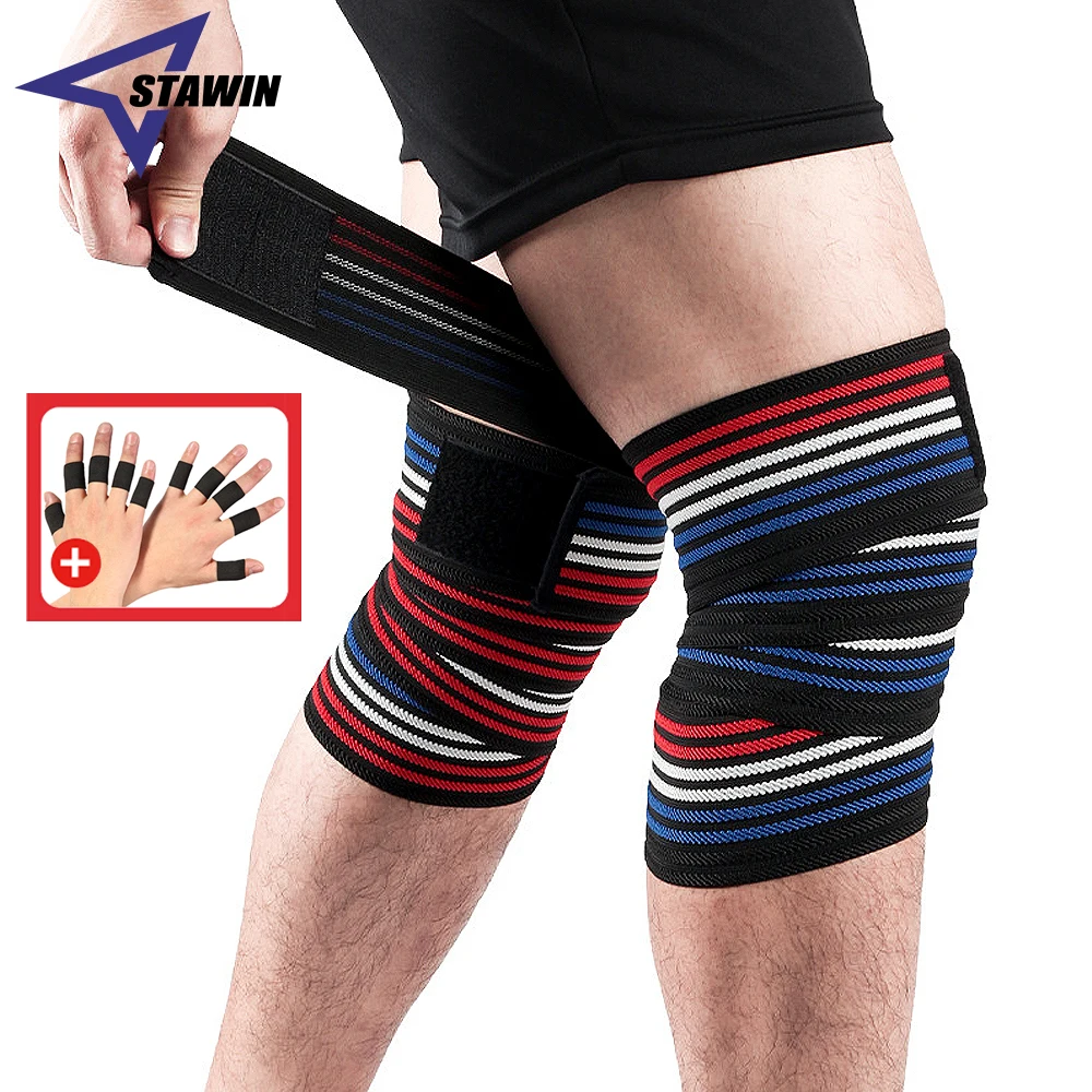 

1 Pair Sports Knee Wraps for Squats,Weightlifting,Powerlifting,Leg Press - Flexible Knee Wraps for Squatting Cross Training WODs