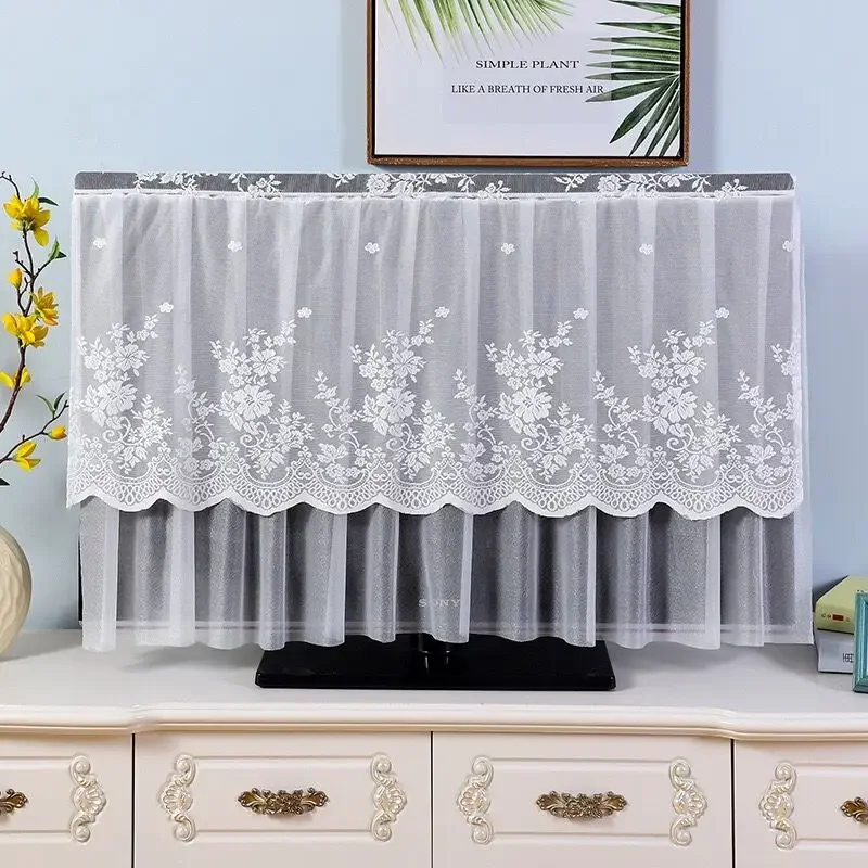 

Минималистичный современный кружевной чехол для ЖК-телевизора, красивый старт, без снятия телевизора, пылезащитный чехол, подвесной изогнутый Настольный чехол, ткань