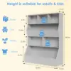 Toy Storage Organizer for Kids, Large Wooden Open Bookcase 4-Tier Children Storage Cabinet, Cubby Bookshelf for Playroom Bedroom 3