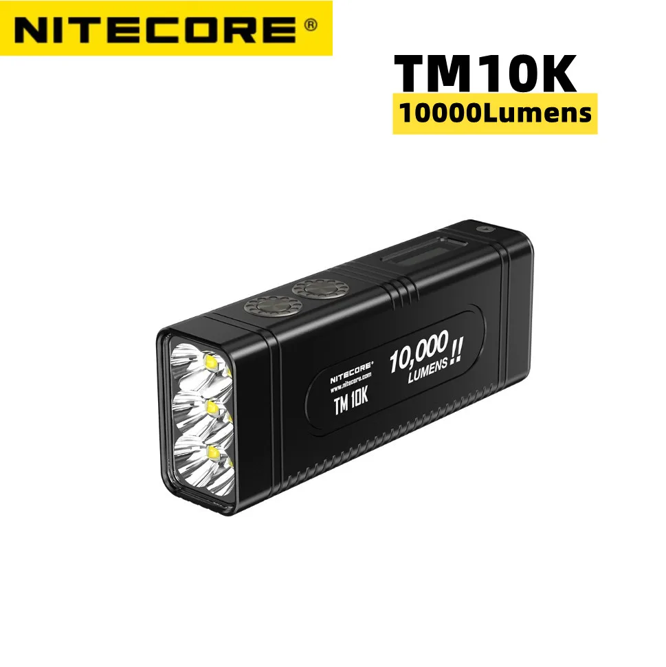 

NITECORE TM10K Flashlight 10000Lumens XHP35 HD LED Rechargeable Lantern Super Bright Throw 288 Meter Built-in 4800mAh Battery