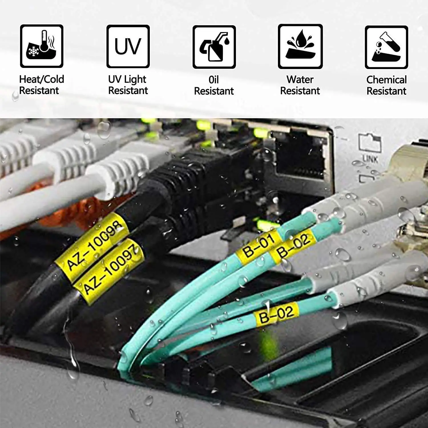 Oozmas 1PK Heat Shrink Tube Tape HSe231 HSe221 HSe211 HSe631 Labeling Ribbon Compatible for Brother PT-E550 PT-H110 Label Maker