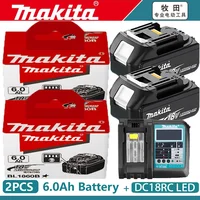 Original Makita 6Ah for Makita 18V Battery BL1830B BL1850B BL1850 BL1840 BL1860 BL1815 Replacement Lithium Battery🏆🏆