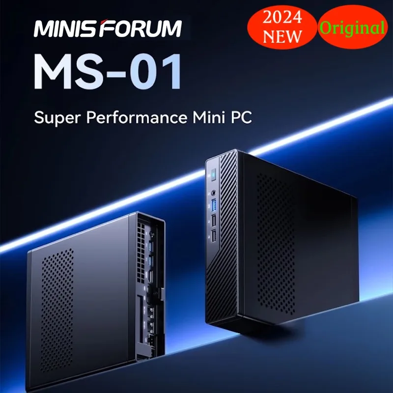 ¡Estoque listo! Minisön MS-01 Mini PC Intel Core i5-12600H/i9-13900H, soporte empresarial vPro DDR5 5200Mhz Ethernet Gaming PC 1