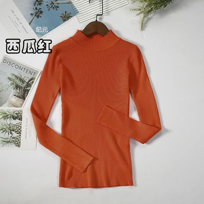 oversized sweaters 2022 New-coming Autumn Winter Tops Basic Turtleneck Pullovers Sweaters Primer Long Sleeve Short Korean Slim-fit tight Sweater brown cardigan Sweaters