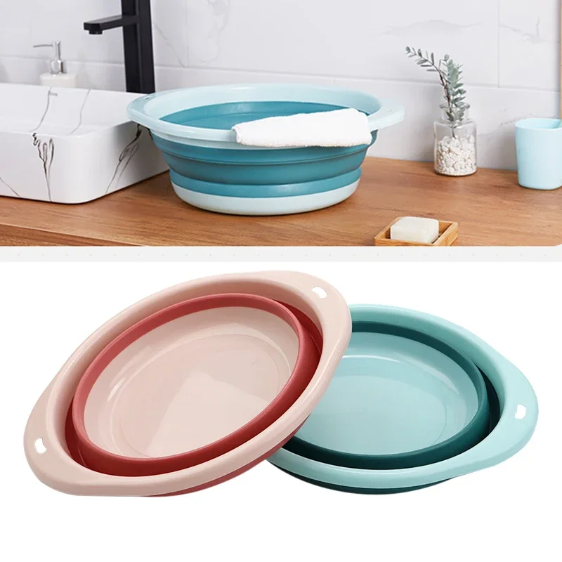 Collapsible Wash Basin Multi-purpose Portable Collapsible Wash Basin Lightweight Hanging Travel Hiking Camping Picnic