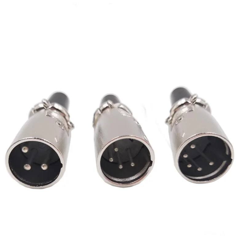5/20PCS XLR head microphone plug Japanese style faucet J3P Canon 3Pin 4Pin 5Pin balanced male and female head socket Connector