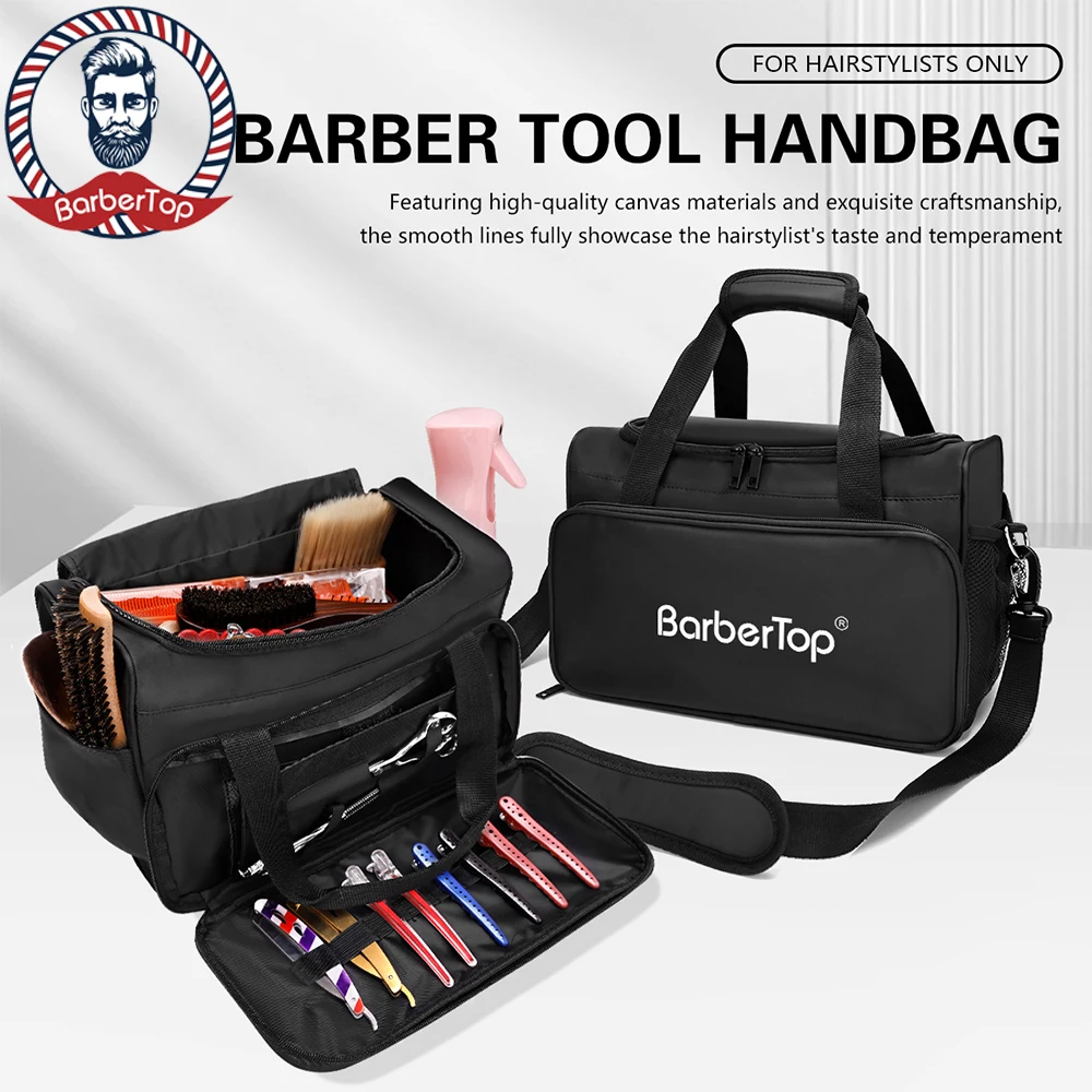 

Barbertop Hairdressing Tools Bag Large Capacity Salon Haircut Handbag Travel Stylist Organiser Bags Pro Styling Accessories