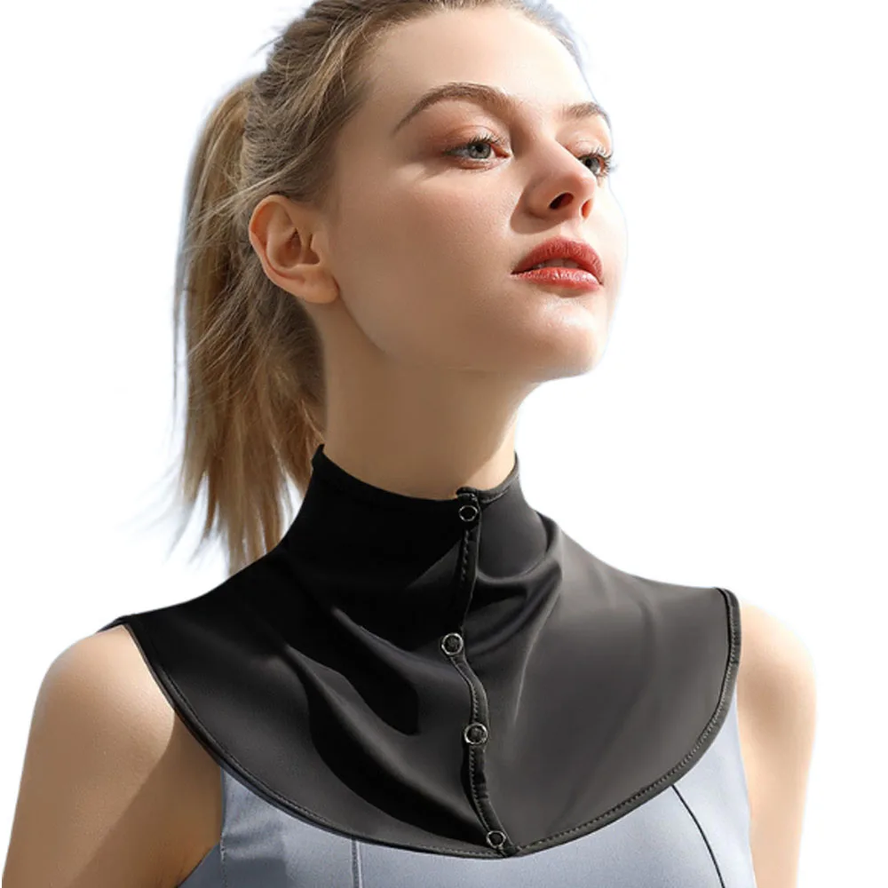 

2024 New Summer Ice Silk Sunscreen Fake Collar Women Neck Protector Collar Thin Breathable Sun Protection Neck Cover Shawl Wraps