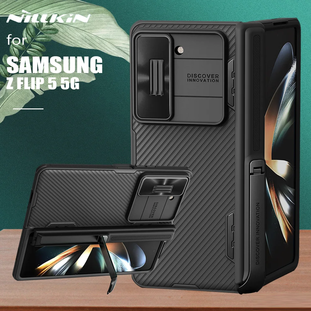 Nillkin Per Samsung Galaxy Z Fold 5 5G Custodia Camshield Fold Case Slide Camera Con Supporto Cover Opaca Per Samsung Z Fold 5 5G Case