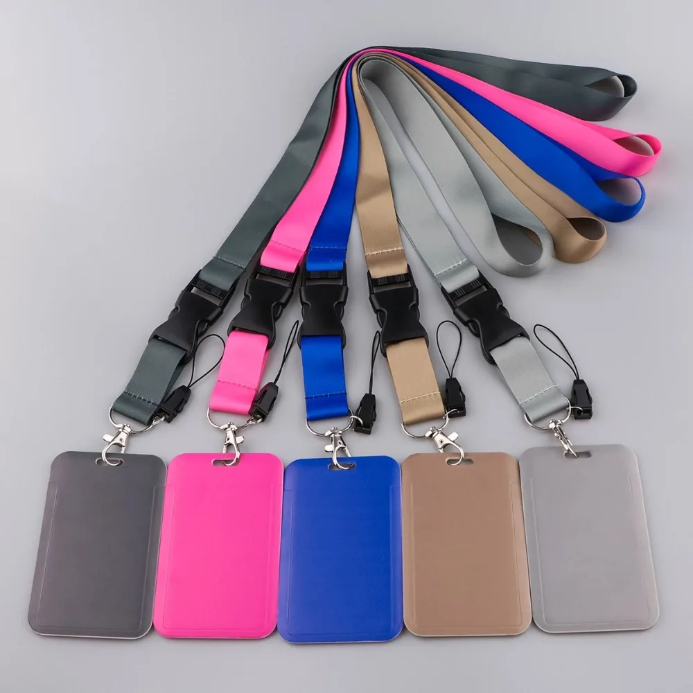 

Twelve Color ID Card Holder New Nurse With Lanyard Credit Card Holders Strap Teacher Badge Holder