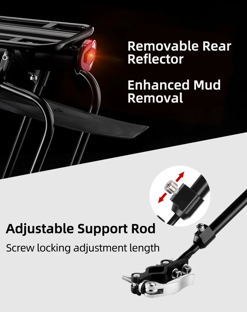 ROCKBROS Bike Rack Quick Release High Strength Aluminum Alloy Shelves Rear Rack MTB Road Bike Carry Holder Luggage Bicycle Rack