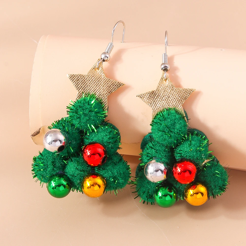 Aihua Venda Calda 3D Simpatico Cartone Animato Orecchini Di Natale Kawaii Soffice Decorazione Albero Cervo Campana Orecchini per Le Donne Regali Di Natale Capodanno  36